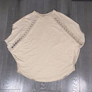 Free People Women’s Oversize Round Hem Top Size M